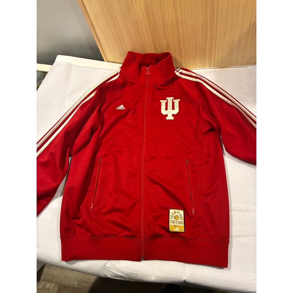 Adidas Indiana University Hoosiers NCAA Basketball Champions Track Jacket Red S